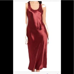 Banana Republic red satin dress, sleeveless, size L. NWT.
